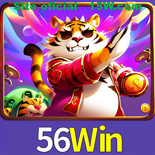 Imagem promocional da 56Win mostrando a plataforma e suas vantagens